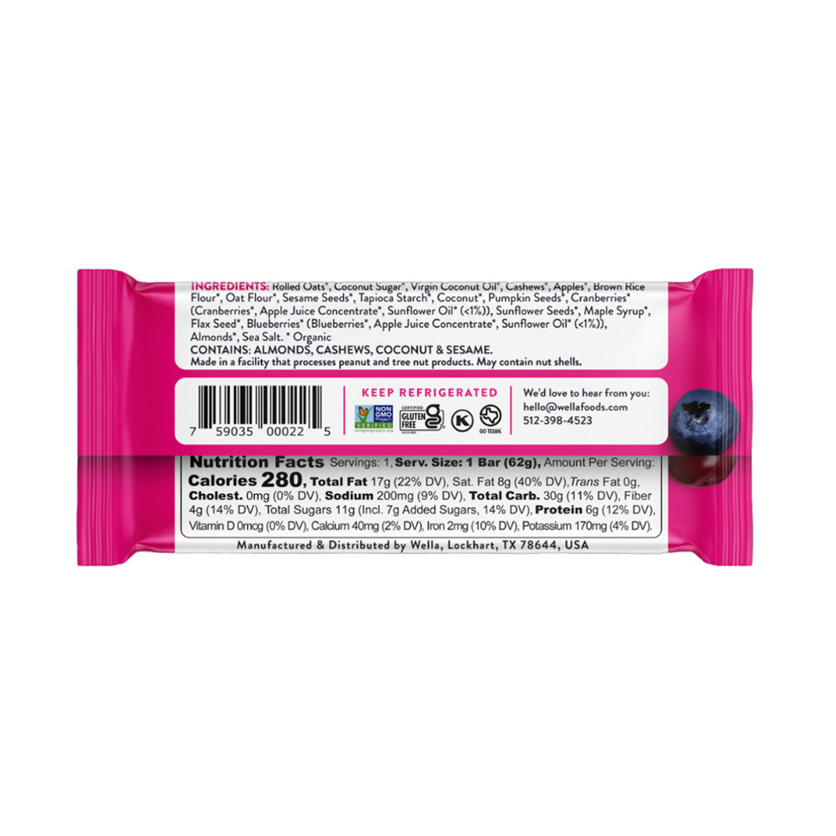 Super Omega Cookie Bar - Mixed Berry Back